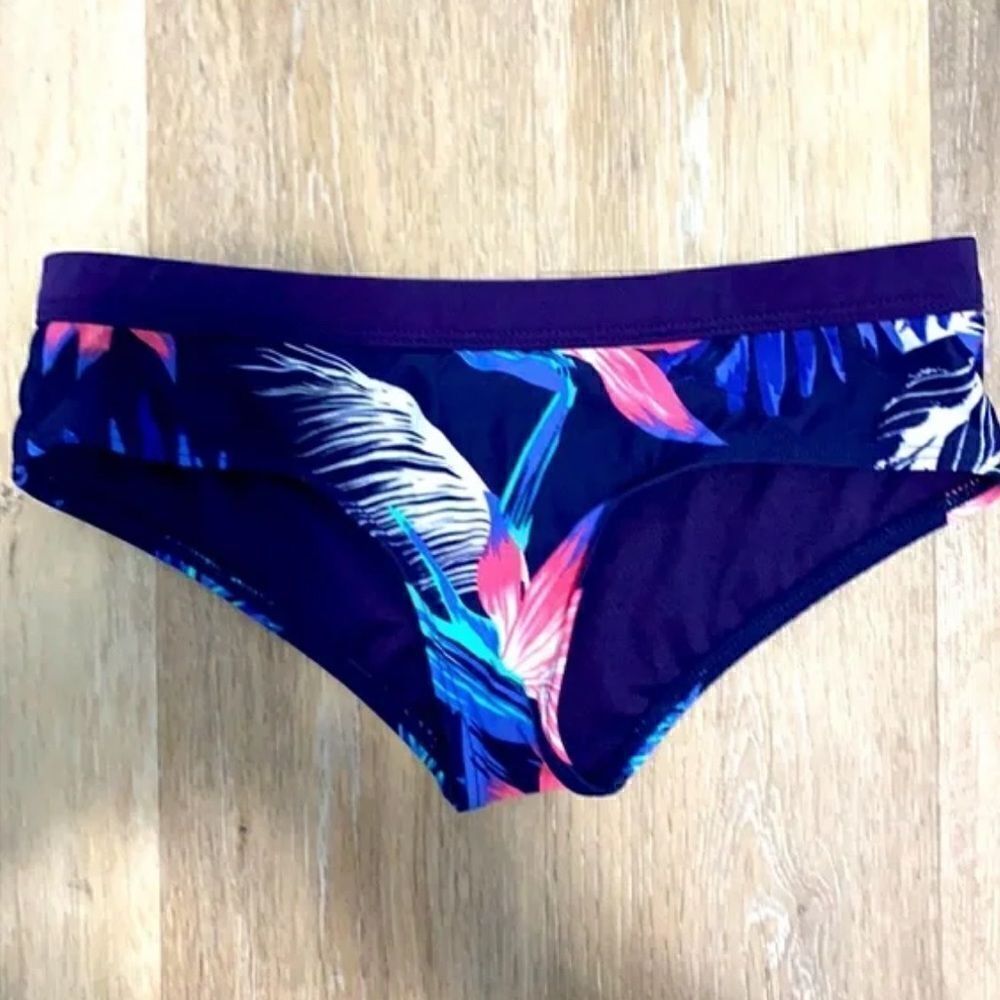Roxy Navy Tropical/ Floral Bikini Bottoms